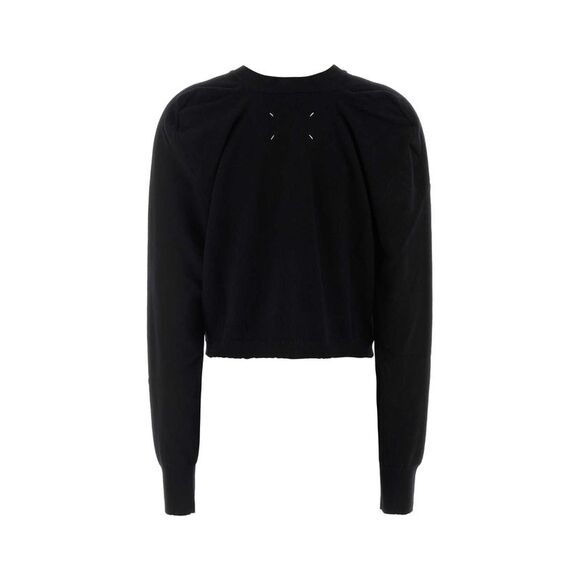 Maison Margiela Women Black Wool Cardigan - Picture 2 of 2